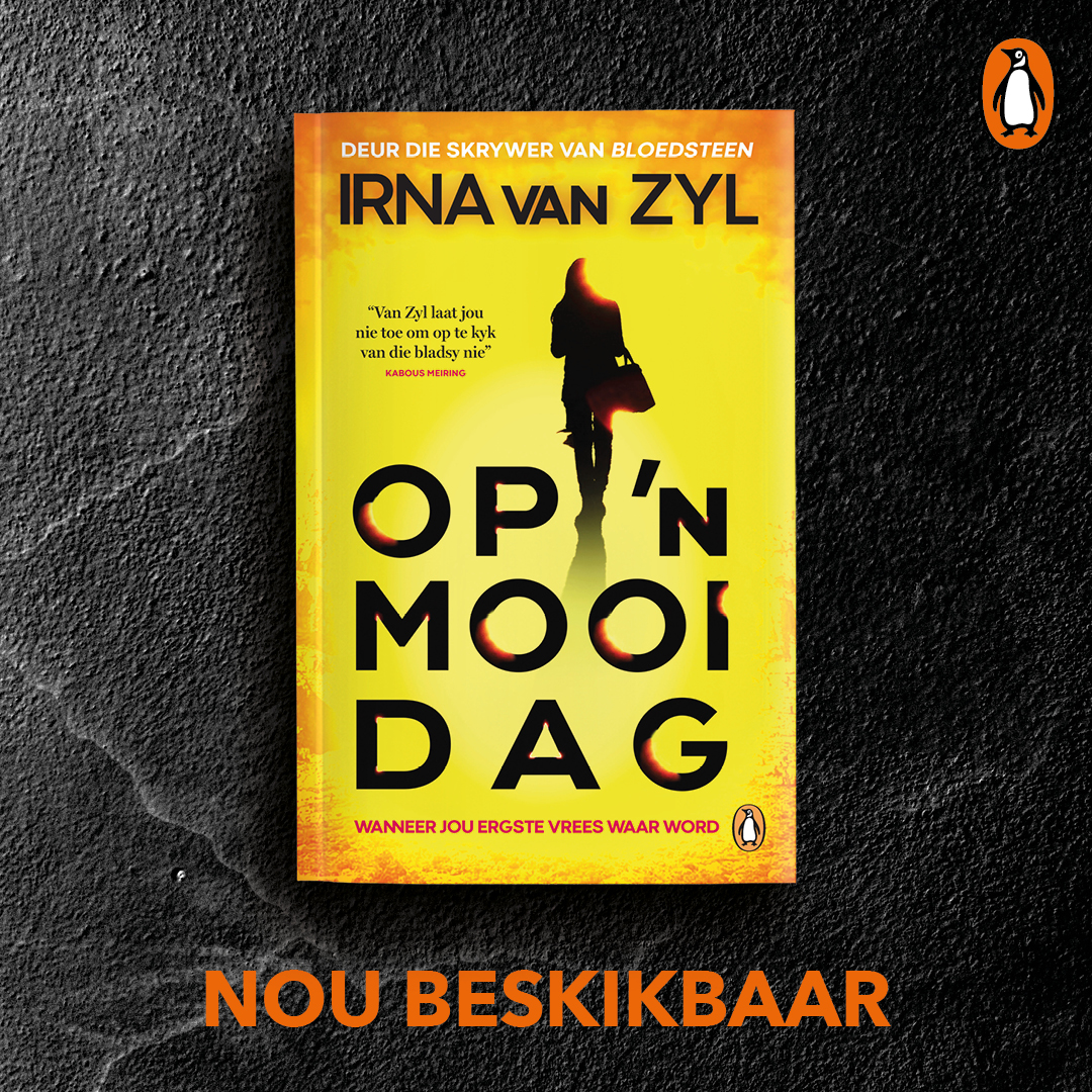 “Dis die langste wat ek nóg moes raai oor wie die moordenaar is, net om heeltemal verkeerd te wees. Van Zyl ken haar stede, sy ken haar platteland en sy ken haar intrige!” – <a href="/Kabous0010/">Kabous Meiring</a>

Op ʼn mooi dag deur <a href="/irnavanzyl/">Irna van Zyl</a> is nou op die rakke: bit.ly/3keVH3d