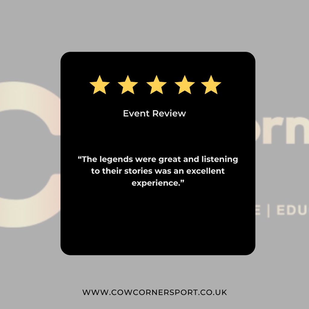Delighted CowCorner have extended their partnership with @AmexUK into 2022. Here are some reviews from our latest event for their members. The night featured @David215Gower, Graham Gooch and @ChrisCowdreyUK. ⭐️
