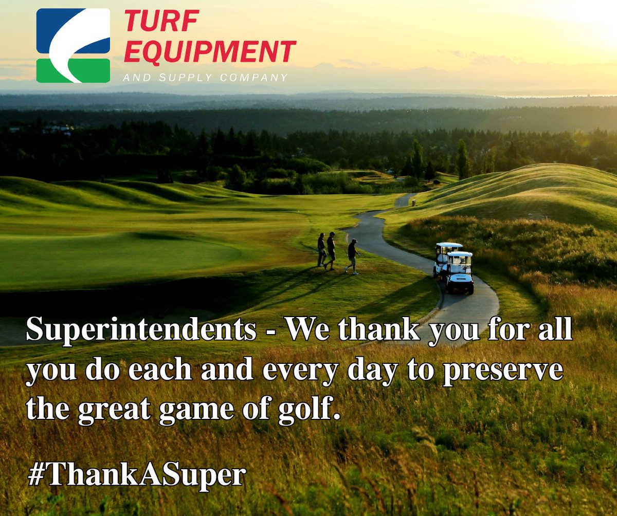 Today, and everyday, we thank Golf Course Superintendents and the tireless work they do to preserve the great game of golf. #ThankASuper