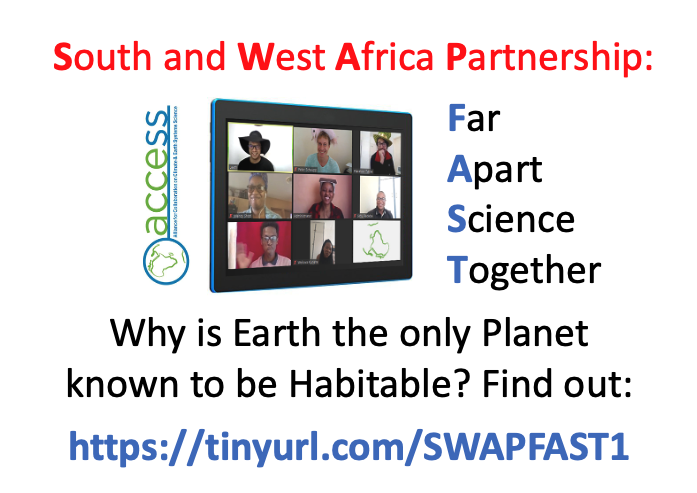 ACCESS_HP's tweet photo. Time 2 apply for our South/West African Partnership workshop, happening next week: #SWAPFAST. Its going to be a awesome remote learning experience with a difference. To find out more &amp; make sure your application is in, see:

https://t.co/KELU4TsBFp

#ClimateCrisis 
#hpw
#appynow https://t.co/MHYrYnwIRo