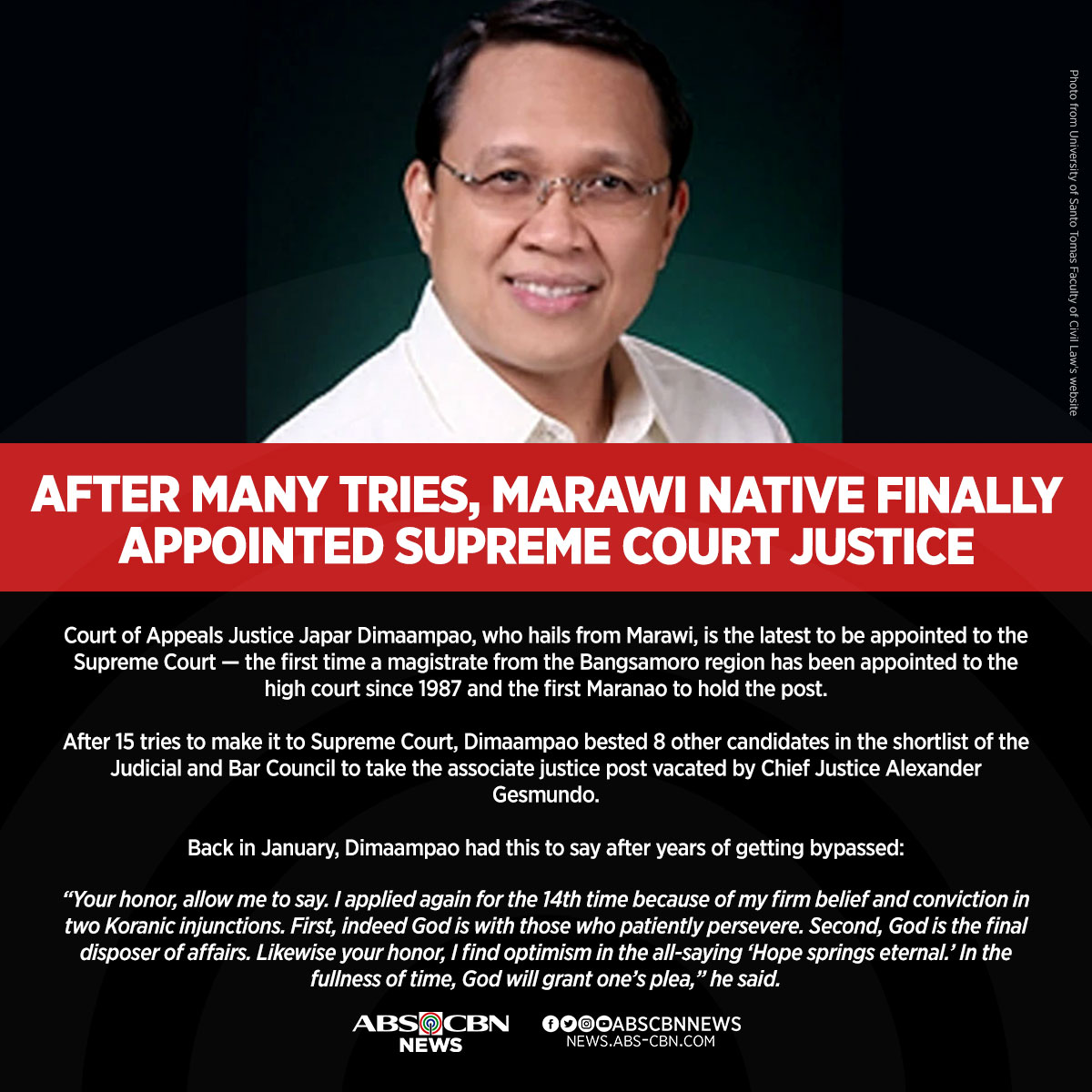 Chief Justice News About Supreme Court Alexander Gesmundo Phil