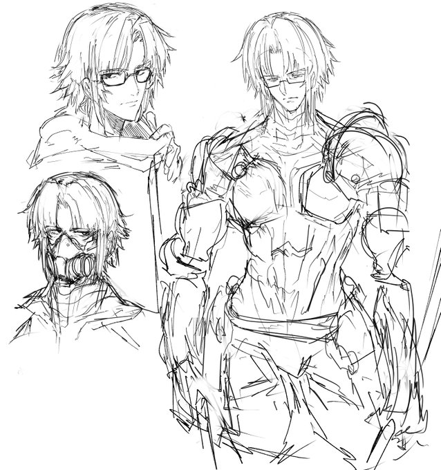 自分もイケメンが描きたくて堪らなくなる時はあるけど、練習不足で雑にして誤魔化してしまうぞ…( ˘ω˘ ) 