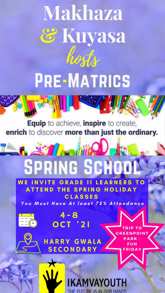 We will be cheerful to see you grade 11's😀