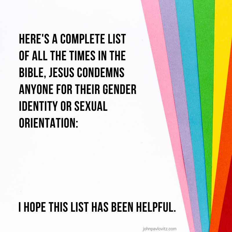 'No, Being Gay (or Lesbian, Bisexual, or Transgender) is Not a Sin'

johnpavlovitz.com/2017/07/21/no-…