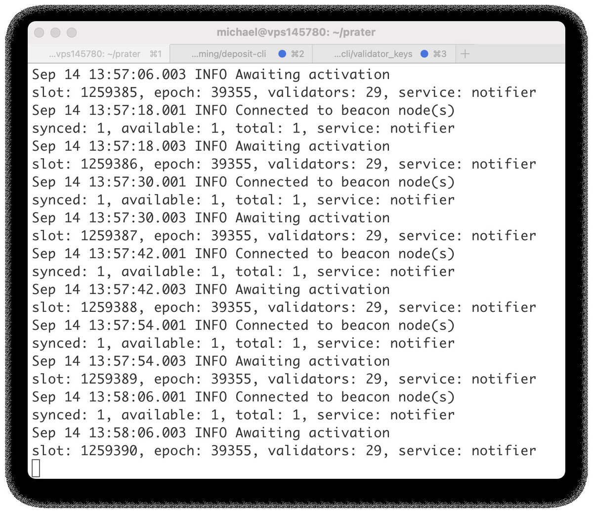 Doing my part to help grow the Prater testnet 😤

The bulk depositor from <a href="/AbyssFinance/">Abyss Finance</a> worked a treat 👌

These validators are going to be continually testing compatibility between Lighthouse's VC and @Teku_ConsenSys's BN (via <a href="/infura_io/">Infura</a>)