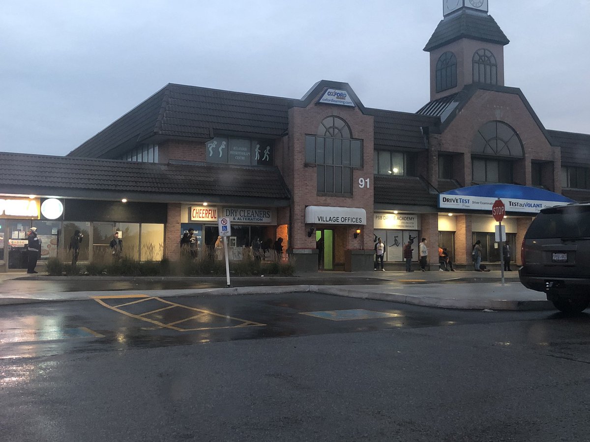 Rain or shine this is the line pretty much any time of EVERY DAY! Worst part is you go in and there are maybe 2 counters open!!! <a href="/ONtransport/">Ontario Ministry of Transportation</a> why can’t we make appointments at the drive test center, instead of aimlessly waiting and being late to work!!!!