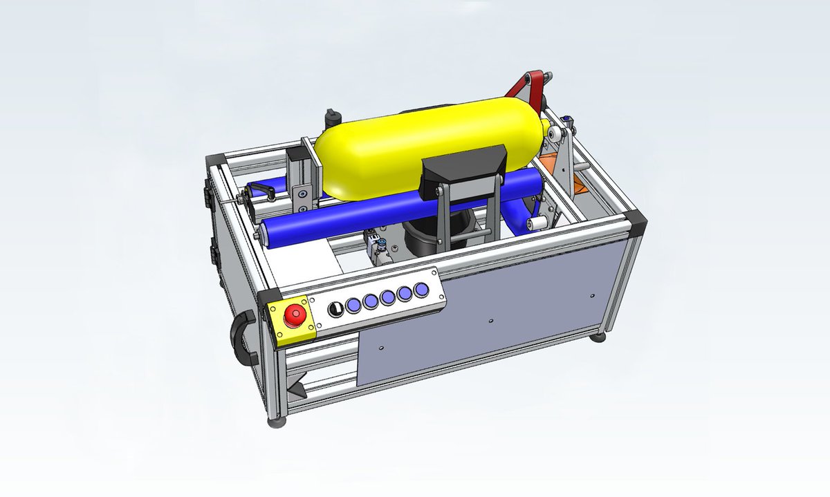 CADENAS_COM's tweet image. The second #EngineeringNewcomer 2021 project on #PARTcloud makes the work of firefighters easier. 🚒 The practical machine by a team from Technikerschule München simplifies the application of colored markings on breathing air cylinders. 💪
Video: bit.ly/3Cak3T0
