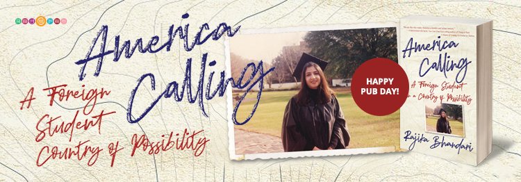 shewritespress's tweet photo. Hey @RajikaBhandari, Happy #PubDay to you and #AmericaCalling!🎊🎈https://t.co/s1tYgKDgoj https://t.co/5siFnIuhRh