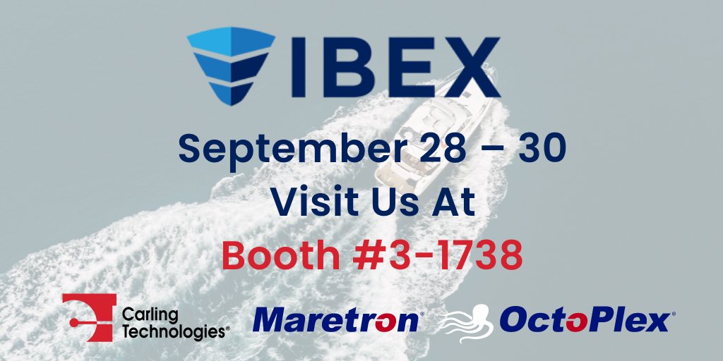 @IBEXShow is moving forward as a live event! Carling and Maretron will be attending following all safety protocols 😷 Visit us at booth 3-1738!

#ibexshow #marineindustry #boats #yachts #vesselmonitoring #controlsystems #maretron #mpower #octoplex #carlingtechnologies