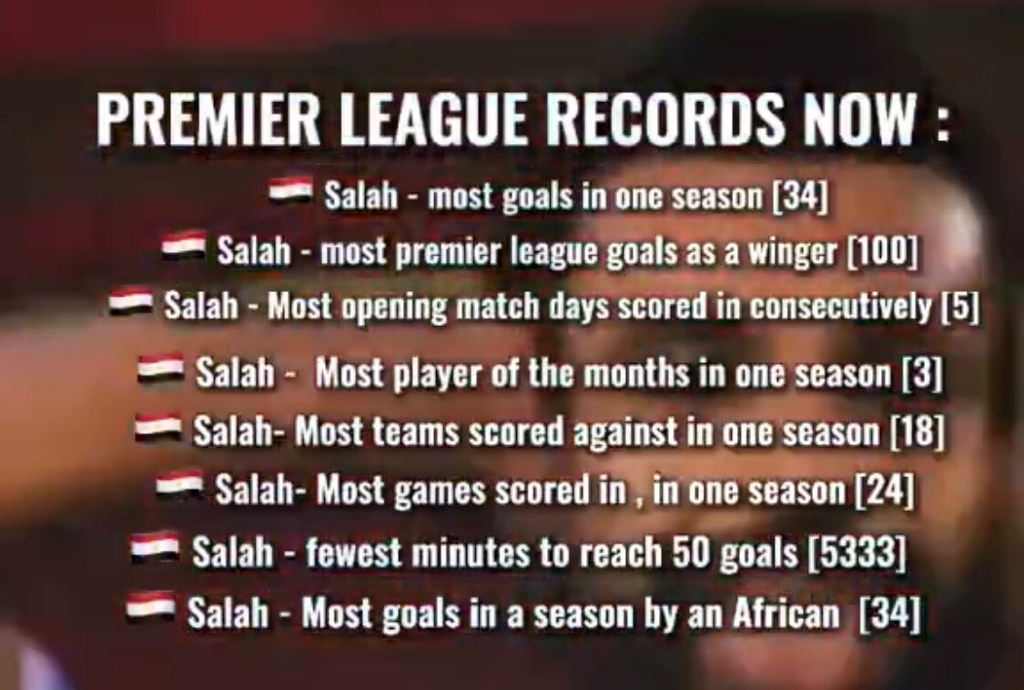 Premier League all time greatest ever winger. 🇪🇬👑