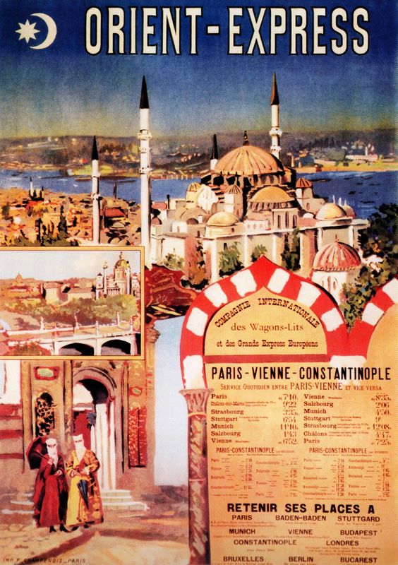 SDKoleksiyon1's tweet image. İlk seferini 1883 yılında Paris-İstanbul arasında yapan Orient Ekspres&apos;in İstanbul temalı tanıtım afişleri.
1977 yılına kadar hizmet veren Orient Ekspres, I. Dünya Savaşı sırasında seferlerini durdurmuş ve yerini Berlin-İstanbul arasında hizmet veren Balkan Ekspres&apos;e bırakmıştı.