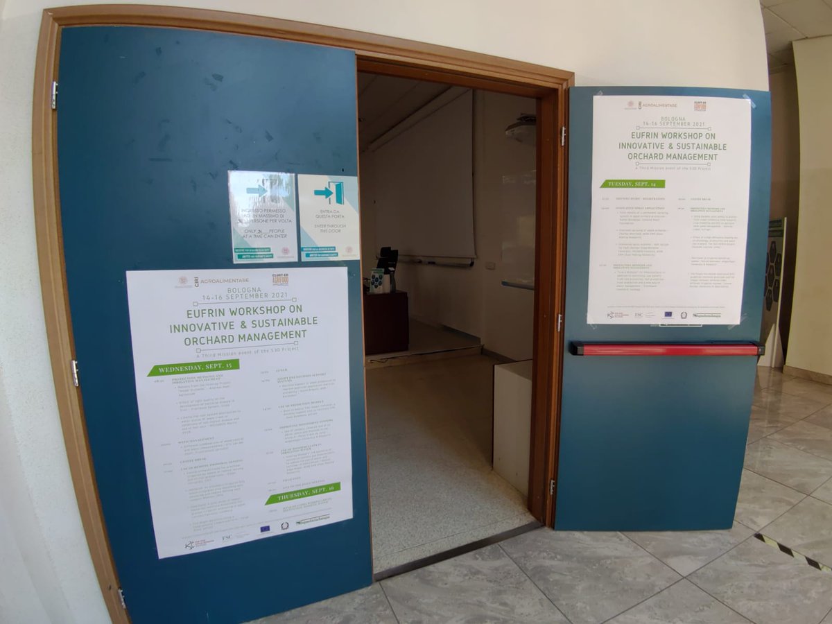 ecopomlab's tweet photo. Just started the #Eufrin Workshop on Innovative &amp; Sustainable Orchard Management 🌳🍎 @Luca_Corelli @Unibo https://t.co/2hz2CYJjtL