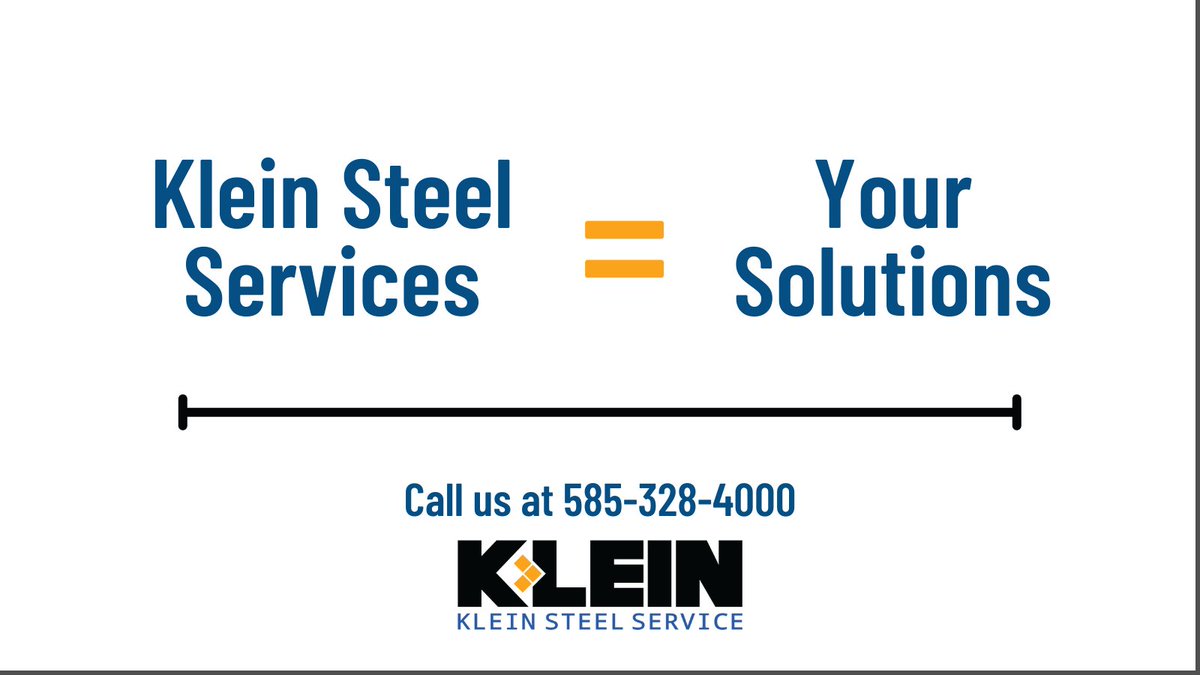 KleinSteel's tweet photo. Our services are your solutions. Call us today at 585-328-4000 for all your steel problems.
#KleinSteelService https://t.co/hJ7tjONCwP