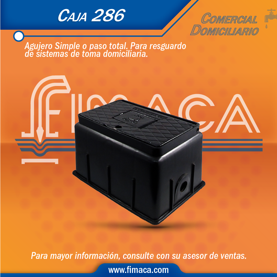 Fimaca's tweet photo. Nuestras Cajas 286 son ideales para el resguardo de tus sistemas de medición de agua. Encuentra este y otros productos de la #LíneaParaComercialDomiciliario en nuestra web https://t.co/Ny3nxeq3rE y ¡Contáctanos! #Agua #Válvulas #Cajas #Collarines #Medidores https://t.co/6ideG3Uf59