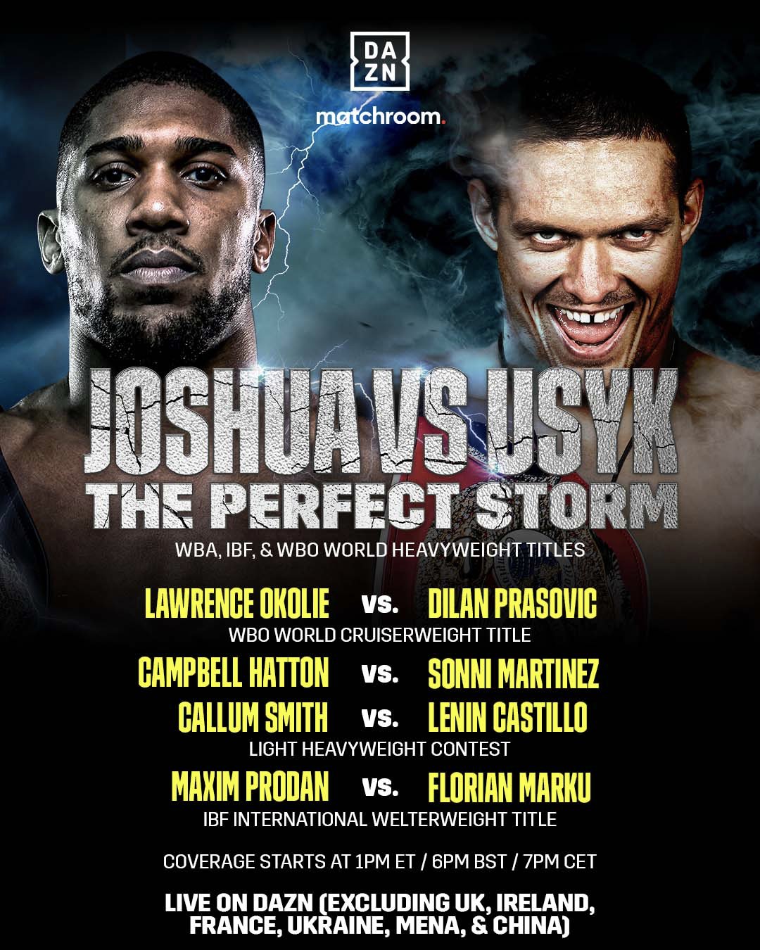 Dazn Boxing The Official Running Order For Joshuausyk T Co X3xd30akzs Twitter