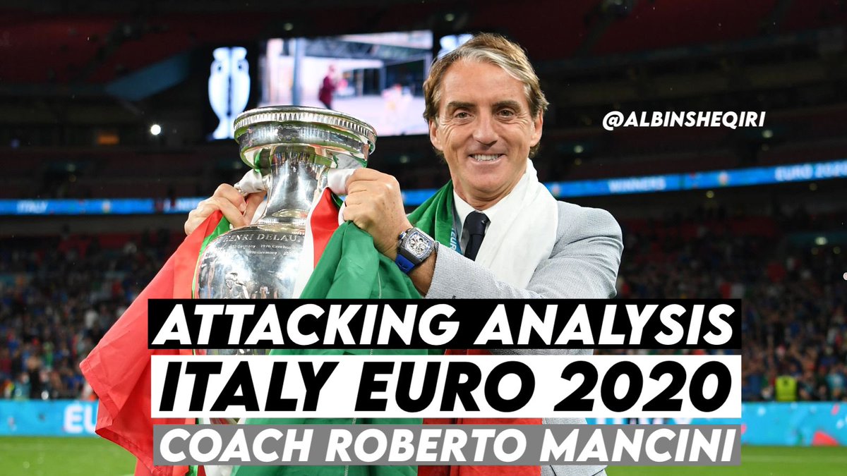 albinsheqiri's tweet photo. Italy 🇮🇹 Euro 2020 - Tactical Analysis

Attacking Philosophy - Video Presentation

VIDEO LINK:
https://t.co/Co9KQFED1l

• Construction of 3-2 
• Spacing of Italy positional play
• U-circulation concept

- Feedback, Follow, Retweet appreciated! 

#Italy #Euro2020 #Mancini https://t.co/fY44IhKFWi