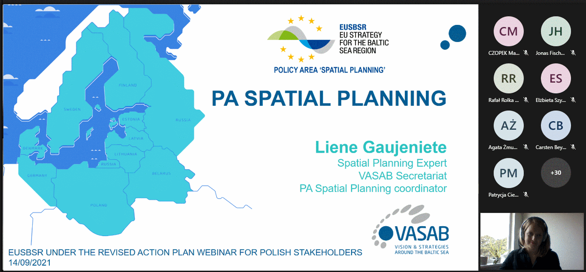 VASAB_org's tweet photo. Today @VASAB_org & @HELCOMInfo joined the #EUSBSR webinar for Polish stakeholders to introduce with the coordination of the @EUSBSR policy area #SpatialPlanning and its #flagships - projects #Capacity4MSP and #MARAmobility https://t.co/LzdsUHuKuM