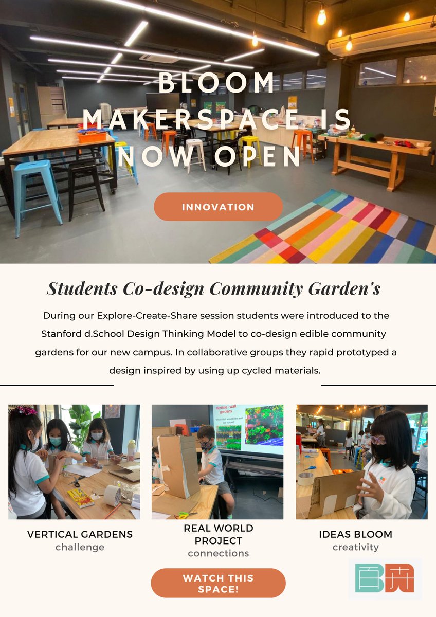 alytree's tweet image. Wow we are OPEN!! Bloom innovation school in Hong Kong WATCH THIS SPACE! #futurewisekids @Makerspaces_com @DMakerspaceEDU @MAKERSPACEMAG @betamiller #makered @MakerEdOrg