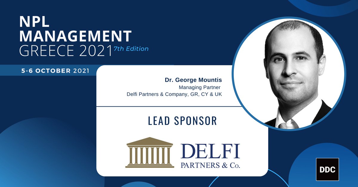 ddcfinancial's tweet photo. @DelfiPartners is the #Lead Sponsor of the #NPL Management Summit #Greece on Oct 5-6 in Athens: https://t.co/a85KtwU3SF ๐ Dr George Mountis will be participating as a speaker at the "#REO Management in an Evolving Market" panel discussion. #DDCSummits #DelfiPartners #realestate https://t.co/avBUowk0gL