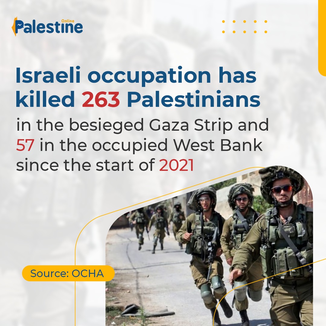 PO_2023's tweet photo. The Israeli occupation has killed 263 Palestinians in the besieged Gaza Strip and 57 in the occupied West Bank, including dozens of children, since the start of 2021.

They Are Not Numbers, They Had Family, Story, Dream, Future. Say Their Name https://t.co/nWisNrmuZY