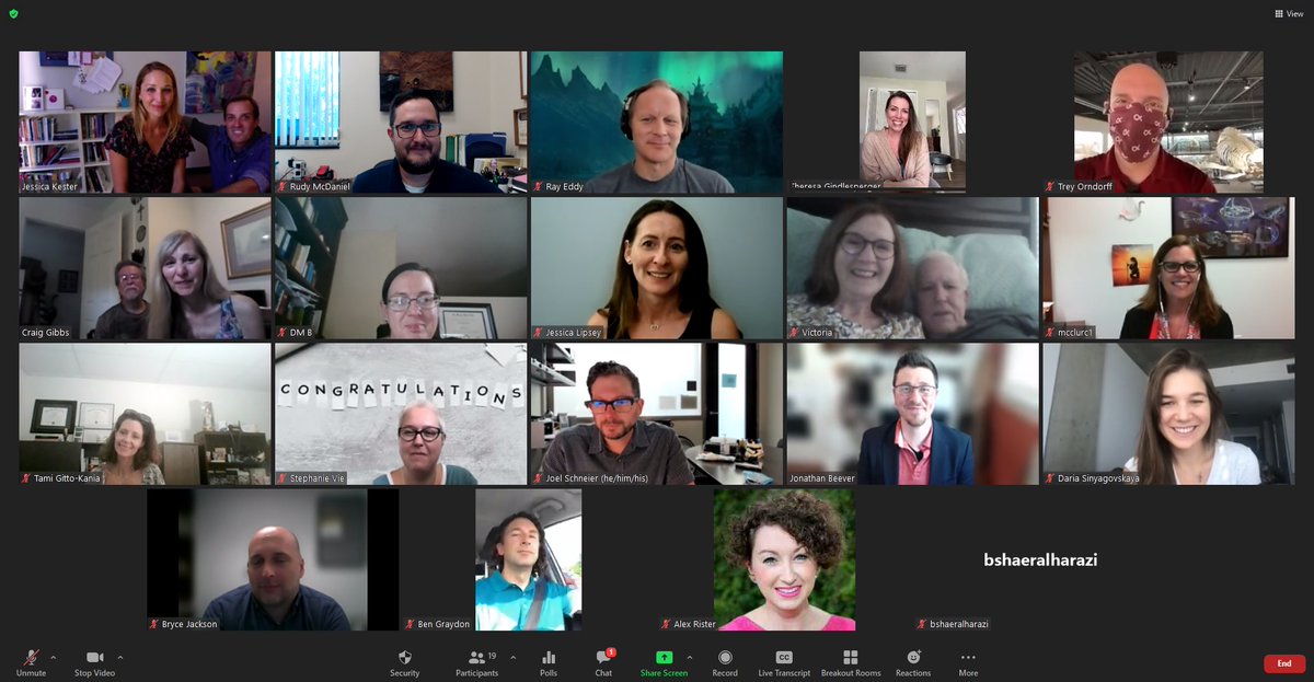 UCFTandT's tweet photo. T&amp;T congratulates our newest PhD, Dr. @JessKester82, who successfully defended her dissertation yesterday . . . with a big audience! https://t.co/aIrudtvakV