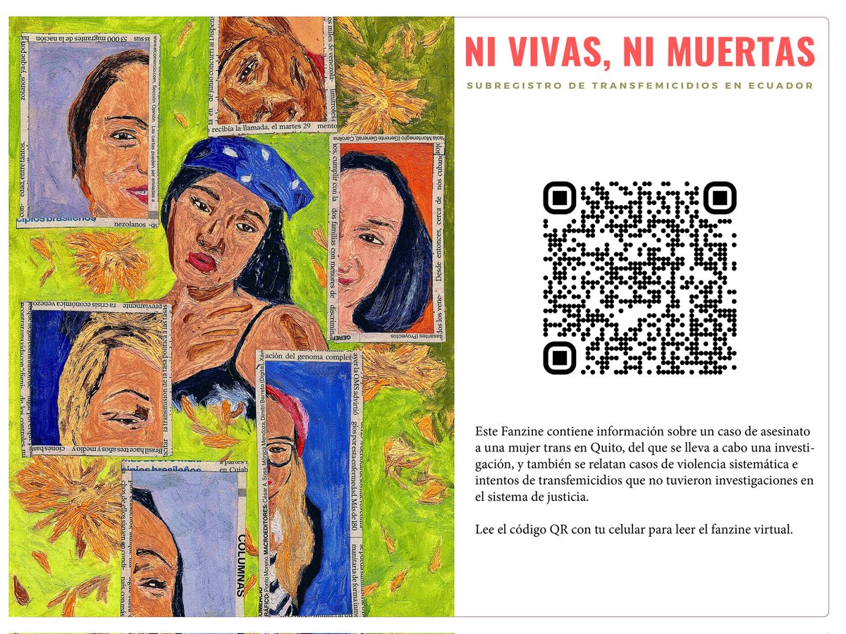 runasanabriap's tweet photo. ¿Cómo investiga el estado Ecuatoriano los crímenes contra personas #Trans? Fanzine sobre la necesidad de reconocer el transfemicidio.
🔥 puedes leer en issu:
https://t.co/sHTv04Gk55
🔥 puedes leer en @EspaciadoraBar:
https://t.co/DVPFwtv63N
#TransEnMedios #HistoriasPoderosas https://t.co/TGzD8wWjRK
