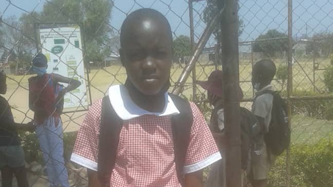 <a href="/MatabelFootball/">Matabeleland Footbal</a> education beneficiary under the <a href="/QueenLozikeyiAc/">Queen Lozikeyi</a> Scholarship program, Sithabile Ndlovu proudly started school in Mkhithika Pry  in Bulawayo. Also known as #MaNdloe she was scouted in Filabusi playing soccer with a boy's team.  #SupportMFC gofundme.com/f/matabeleland…