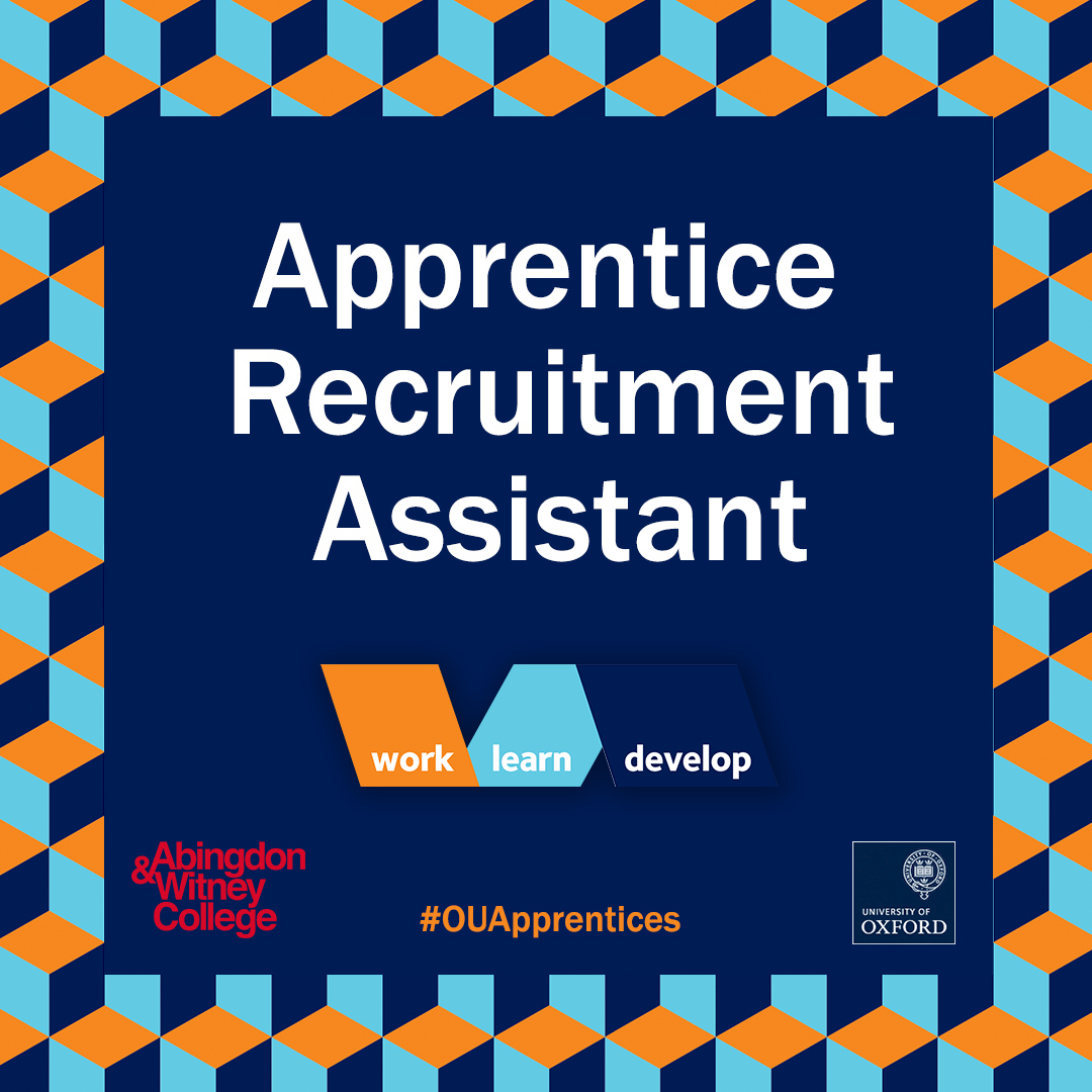 OxUniApprentice's tweet photo. VACANCY📢: We have an exciting #Apprentice role in our very own @OxUniApprentice team!😃
You will be studying for a Level 3 Business Admin #apprenticeship with @AbWitCollege.
Apply now⚡️(closes 4 Oct) > https://t.co/a37KOLT01M
#OUApprentice #vacancy @OxonApprentice #OUCareers https://t.co/pCpzK9CDYw