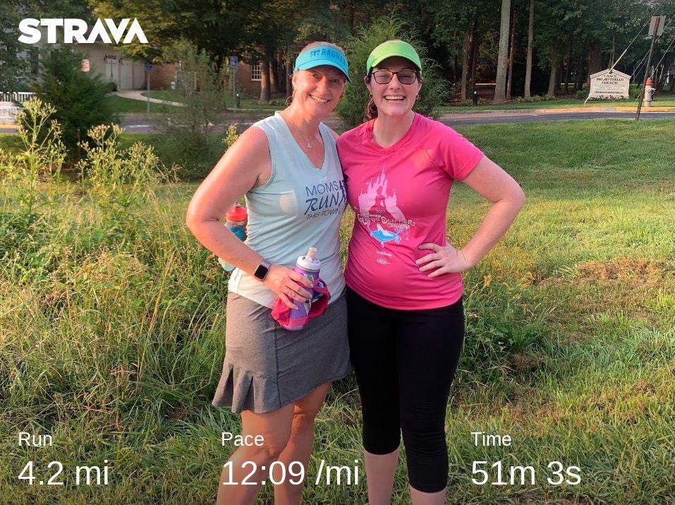 TeresaLill262's tweet photo. Love my morning runs and chats with Leah!! 

#momsrunthistown #MRTT #injuredrunner #runVA #willrunforcoffee☕️ https://t.co/kItHCuf2rn