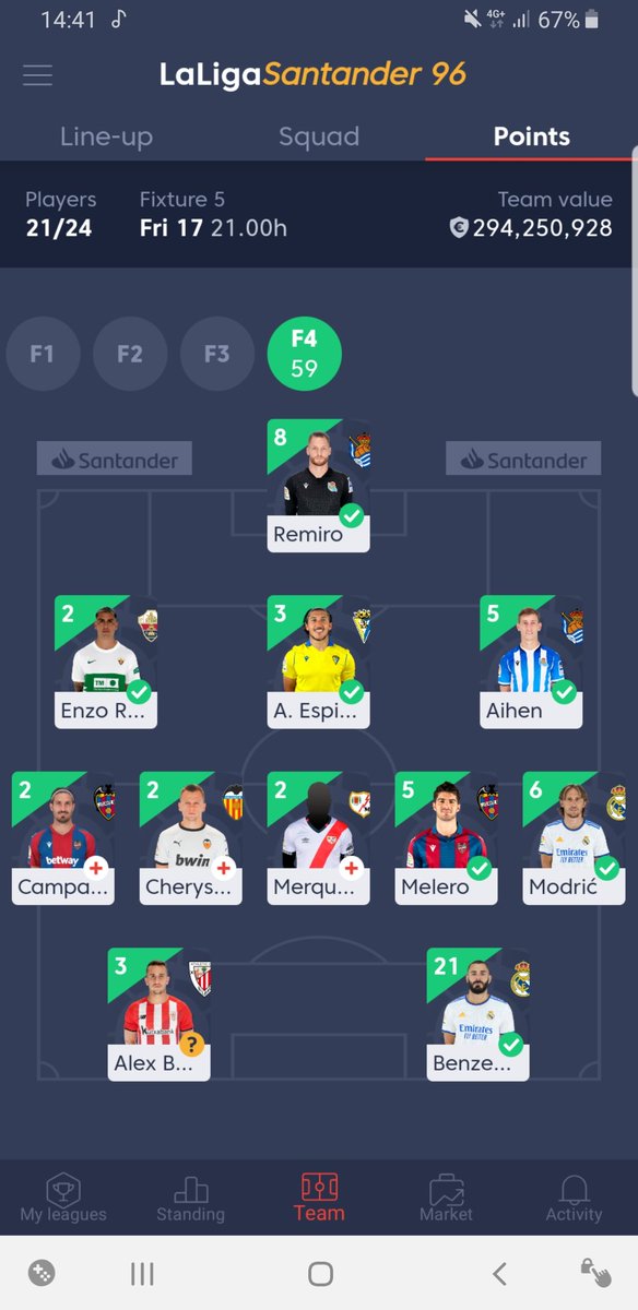dubidu353's tweet photo. @JoseCarrasco_98 Mi plantilla del top 100. Benzema el salvador. https://t.co/wLqFtOSpTR