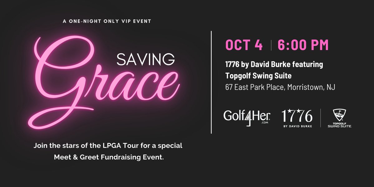 Golf4Her's tweet photo. Stars of the LPGA tour are coming out for a special meet &amp; greet fundraiser benefiting Grace. Tickets available now! https://t.co/PeYGK8OdZ6 https://t.co/MEKWvRWt7N