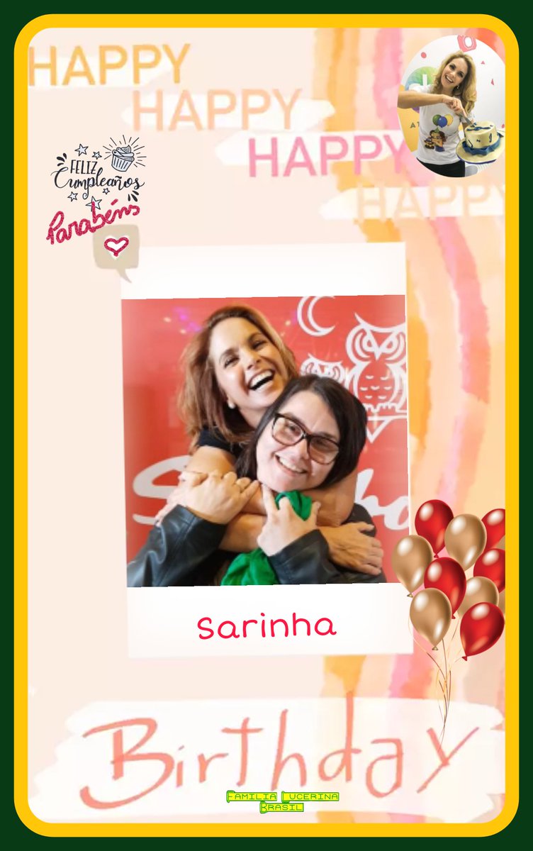 FamiLucerinaBR's tweet photo. @LuceroMexico diva, hoje o dia amanheceu radiante! É dia de festa para sua lucerina @sarinhawigand ! É seu aniversário e ela ficará muito feliz se você a felicitar com PARABÉNS e BEIJOCAS 👏🏻🎂🥳🎁🎉🎊😘🥰 https://t.co/8rCbTi1OIf