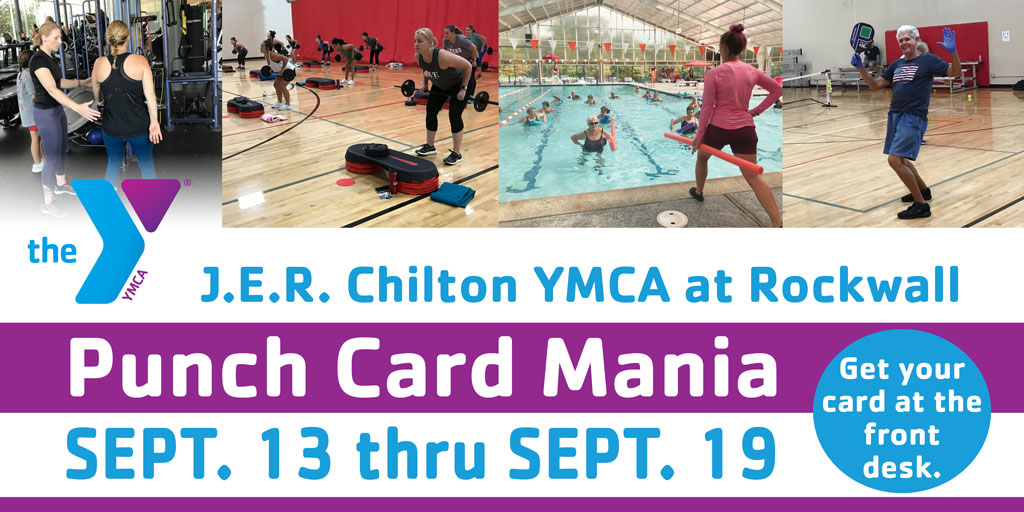 Punch Card Mania is underway! Get a 'punch' for each activity you do, and enter for prize drawings at the end of the week!