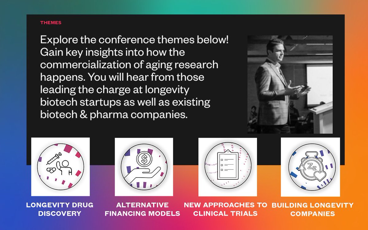 Explore our 4 Themes at the Longevity Summit: Longevity Drug Discovery, Alternative Financing Models, New Approaches to Clinical Trials, and Building Longevity Companies. Check out all of our themes &amp; apply to attend for FREE: lnkd.in/dYxiSJtr