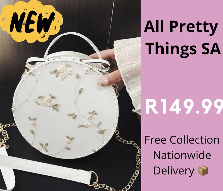 allprettythingz's tweet photo. Round Floral Bags Now Available 🌸🌼

Colors: Black, Yellow, Pink, Blue and White.

We deliver in South Africa via pep store for R59.95 or you can collect your parcels at Ferndale, Randburg 🎁

DM / WhatsApp 065 809 5516 for Orders!

#SkeemSaam | #Uzalo | #GenerationsTheLegacy https://t.co/6ENkbLKh6H