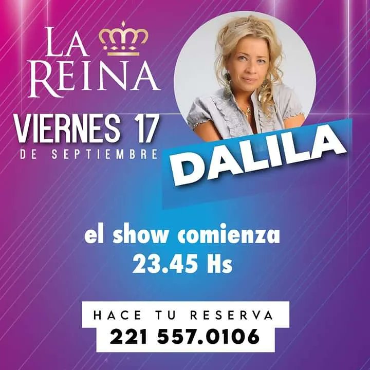 pasiondalilera's tweet photo. Este fin de semana anticipando  la primavera La Diosa #Dalila  vuelve a Bs As  : 
📌Viernes 17 de Septiembre: 
🌺Teatro René Favaloro - La Plata.
🌺La Reina - La Plata.
📌Sábado 18 de Septiembre:
🌺Búffalo Cervecería - José C . Paz.
🌺Complejo Santa Rita - Luján.
 😊😊😊😊😊😊 https://t.co/Q3qIA2D9xq
