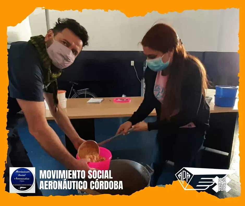 CorMovimiento's tweet photo. Desde el Movimiento Social Aeronáutico COR con otras organizaciones hace un año sostenemos la olla solidaria en San Vicente. El lugar es la sede gremial de APA. https://t.co/hONmwEUAwS