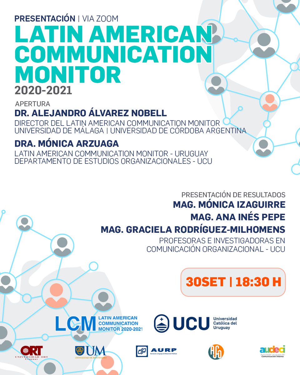 Muy buena instancia para colegas de comunicación . Presentación de resultados del Latin American Communication Monitor. 👇🏻