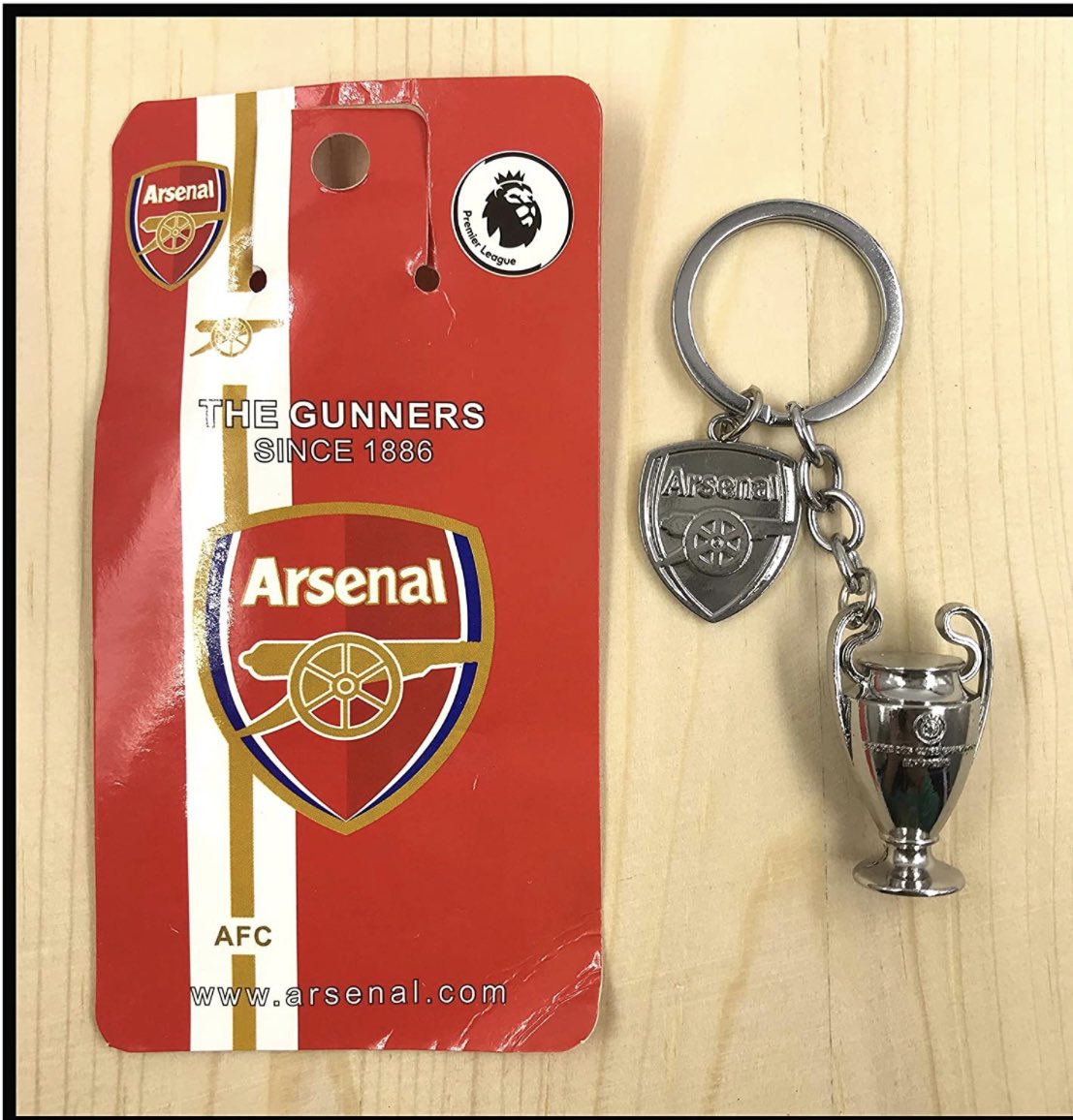 Arj_here's tweet photo. Who’s manufacturing this and selling this on Amazon 😱

Between who’s buying this ?

Arsenal and UCL 😂
#arsenal #aftv #UCL #epl #ManchesterUnited #amazon https://t.co/a3ru605Ipo