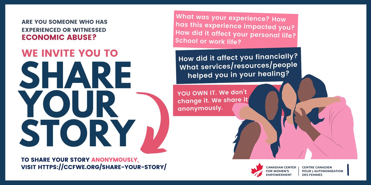 As part of Canada’s Gender Equality Week, <a href="/ccfwe/">Canadian Center For Women’s Empowerment (CCFWE)</a>  (Canadian Centre For Women's Empowerment) invites you to join the panel (featuring our own ED Ray) discussion entitled “Economic Abuse: Pathways to Recovery Through Policy”. Register here eventbrite.ca/e/167682481817