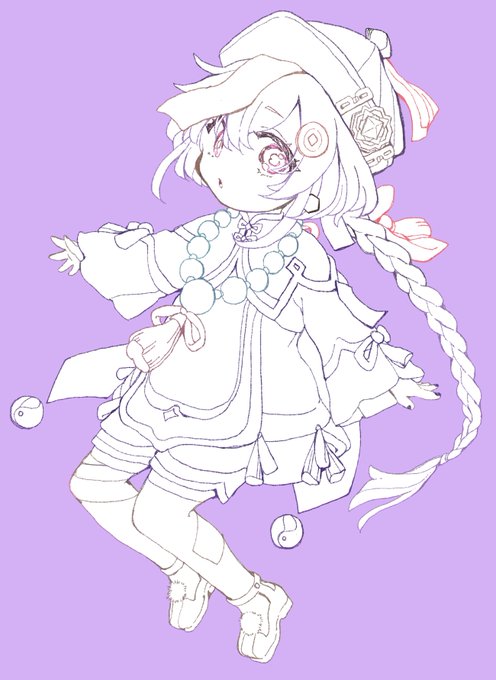 線画終わった七七ちゃん。次は色塗り…という名のバケツ塗りするかな…(カラー苦手真君) 