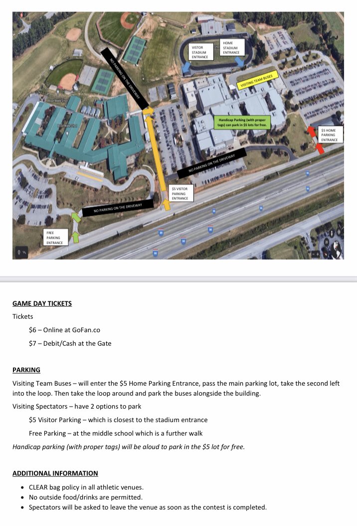BSH_recruits's tweet photo. 🚨🚨Friday night info for Boiling Springs Fans🚨🚨
Parking, entrances and additional info that @HHSRamAthletics wanted us to pass on to our fans.  @etmoxie1 @AthleticsBSHS https://t.co/5QmHtuDOqu