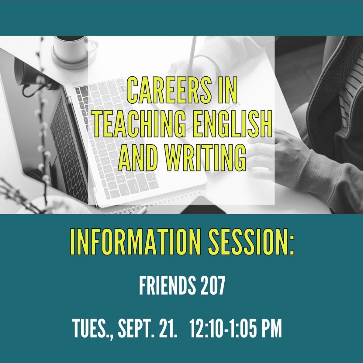 IthacaEnglish's tweet image. Future teachers, be there or be square!