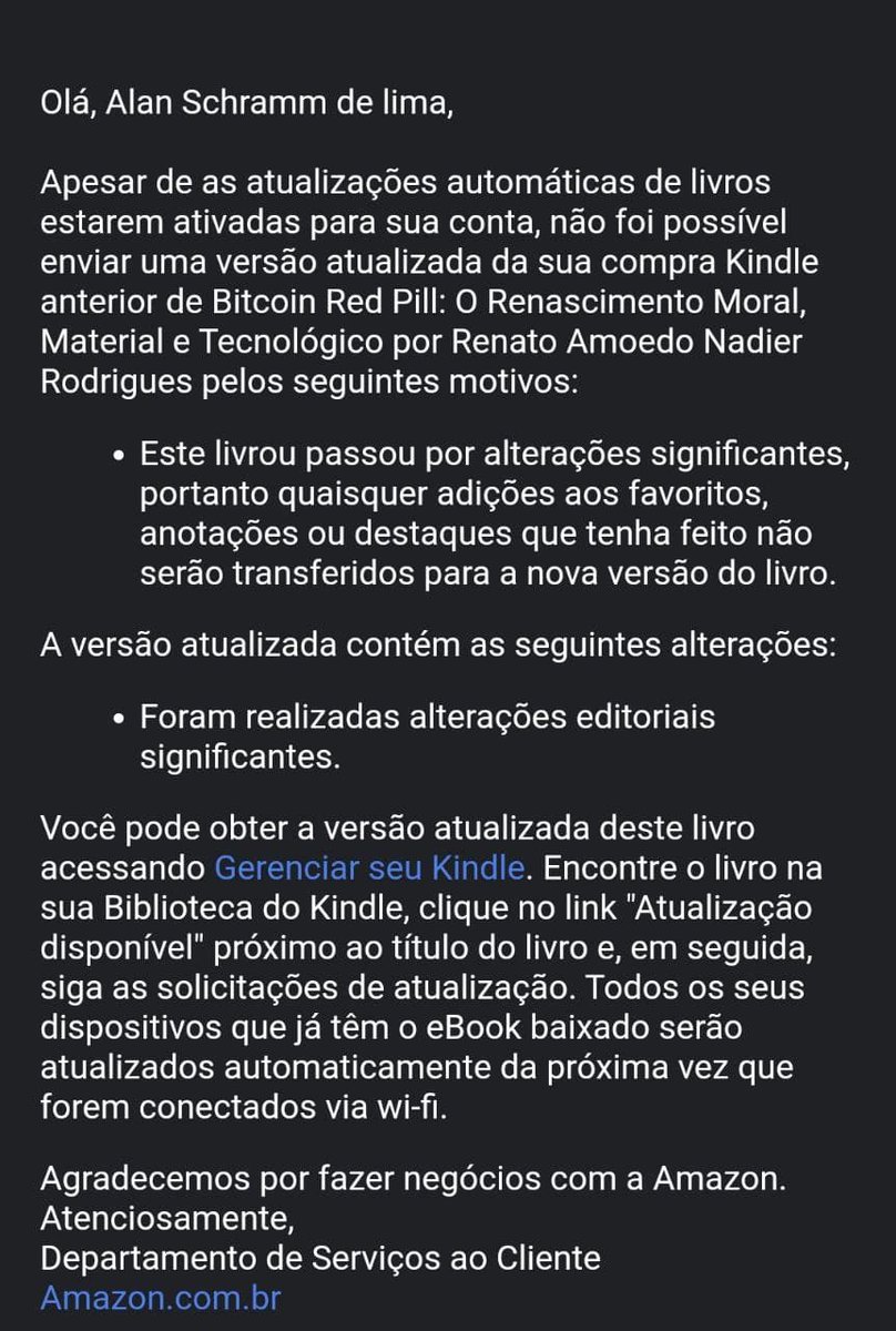 ⚠️ ATUALIZAÇÃO: Livro Bitcoin Red Pill - 2ª Edição - VERSÃO KINDLE 🥳  COMUNICADO AOS BITCONHEIROS!