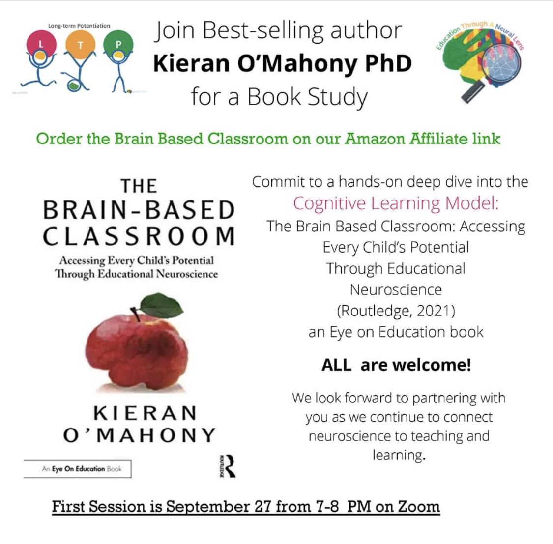BOOK STUDY with <a href="/tko_Ki/">kieran O'Mahony</a> ! More info a neuraleducation.org 🧠 #raftingup #neuraled