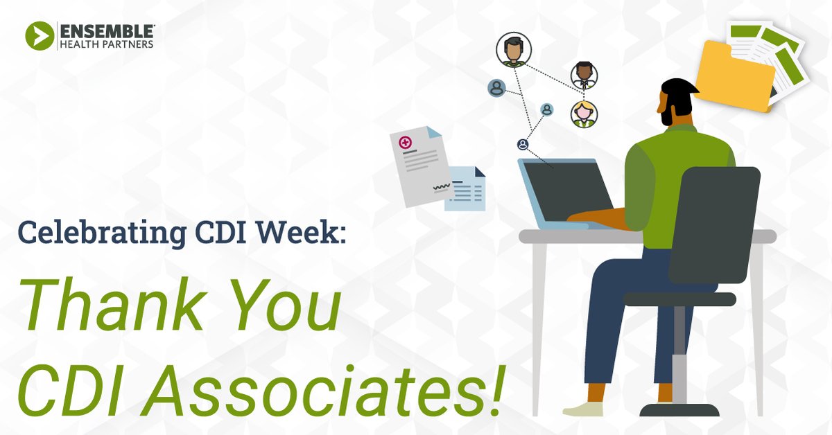 EnsembleHP's tweet image. This week, we are celebrating our clinical documentation improvement (CDI) associates in honor of ACDIS CDI Week. Thank you for being the difference!

#EnsembleDifference #CDI #CDIWeek #RCM #RevenueCycle #RevenueCycleManagement #ACDIS