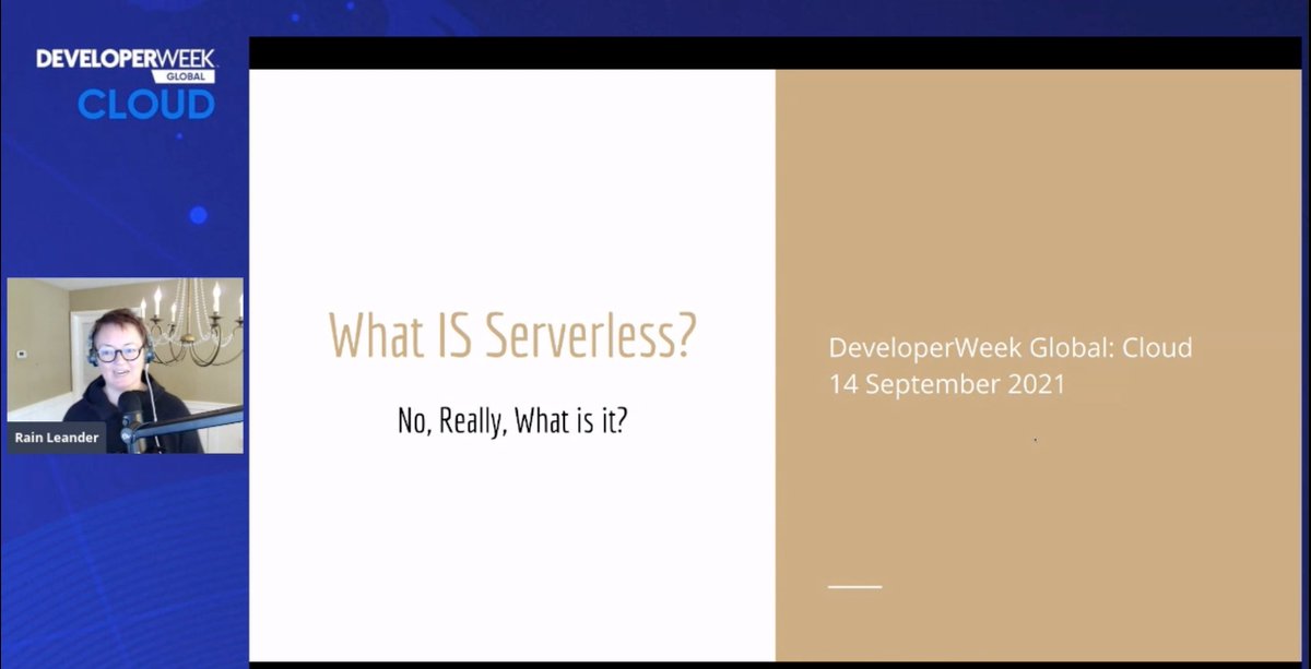 SWDevAngel's tweet image. "Can we focus on defining serverless?" "Is this just a rebrand?" @Rain is breaking it down for us at #Developerweekcloud @DeveloperWeek