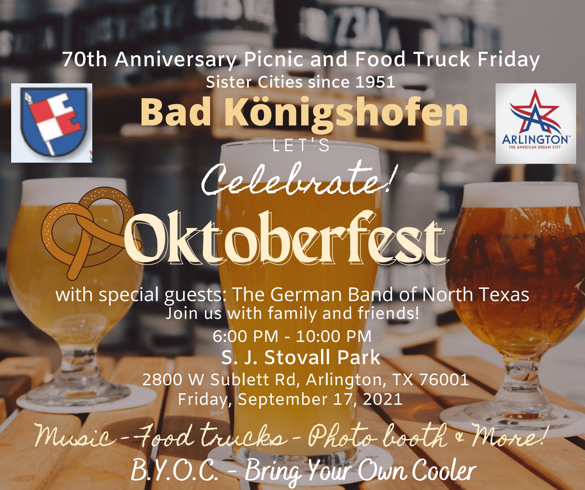 City Of Arlington Come On Out With Family And Friends This Friday Sept 17 21 And Enjoy Live Music And Great Food From Dfw Area Food Trucks As Arlingtonparks Celebrates