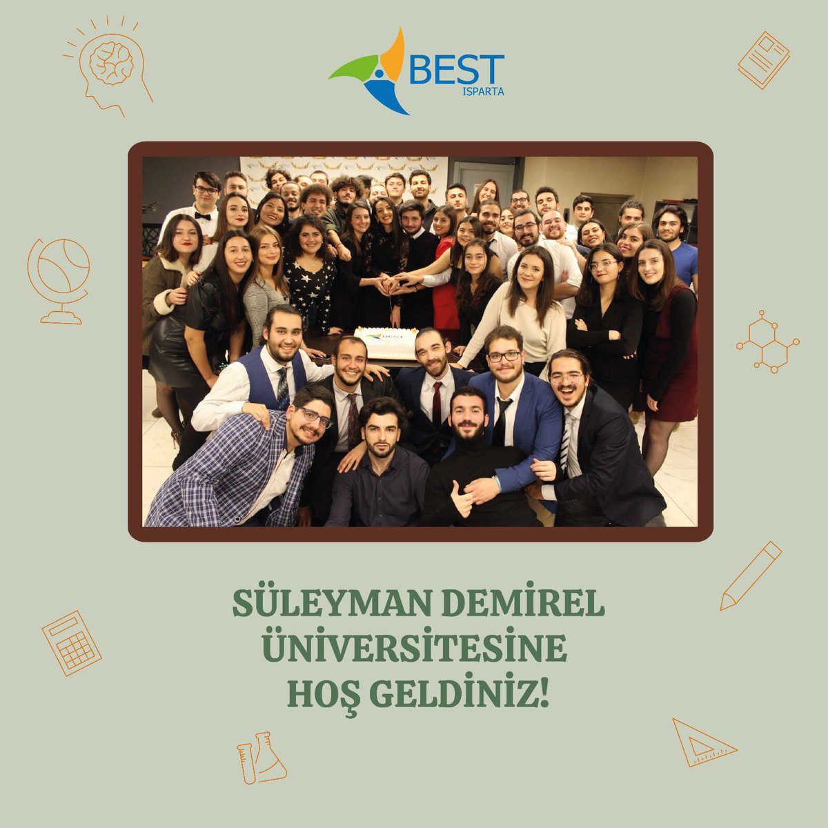 Üniversitemize hoş geldin! 🥳

BEST Isparta ailesi olarak, aramıza katılacağın için çok heyecanlıyız. Eğer sen de heyecanlıysan, yeni dönemde stantımıza uğrayarak heyecanına bizi de ortak etmeyi sakın unutma! 

Stant döneminde görüşmek üzere.👊
#sdü  #süleymandemirelüniversitesi