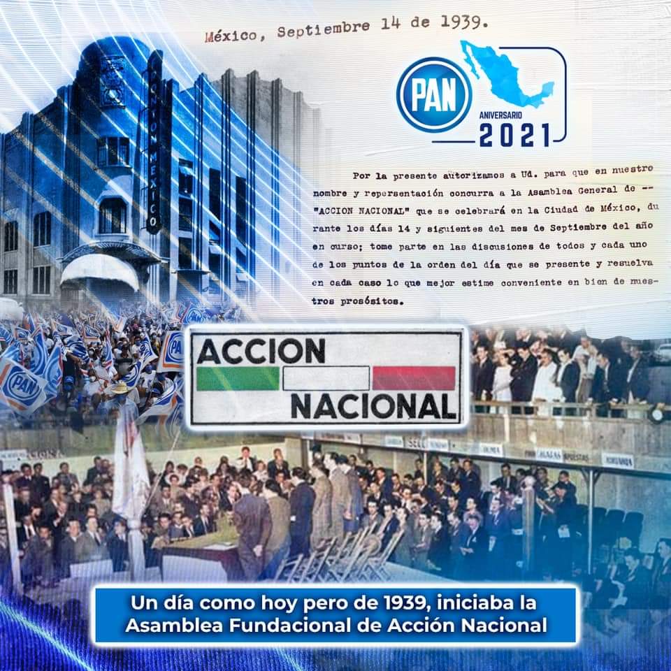 pan_morelia's tweet photo. Nuestro partido se fundó con la finalidad de siempre proteger la democracia en México.
#Aniversario2021 https://t.co/1ren17OMKl
